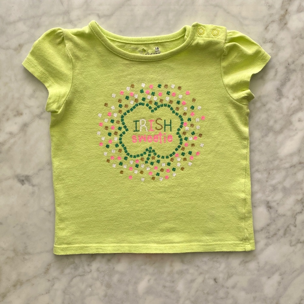18M Irish Sweetie Shamrock T-shirt